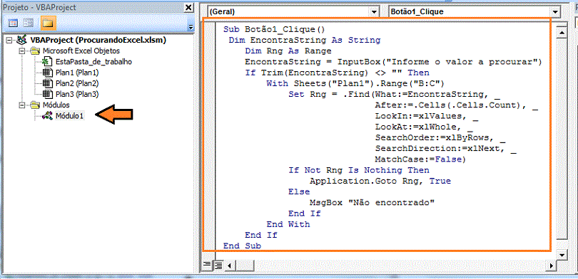 VBA Procurando Informa es Na Planilha