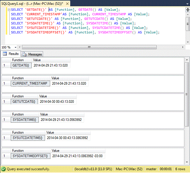 SQL Server T SQL Trabalhando Com Data E Hora