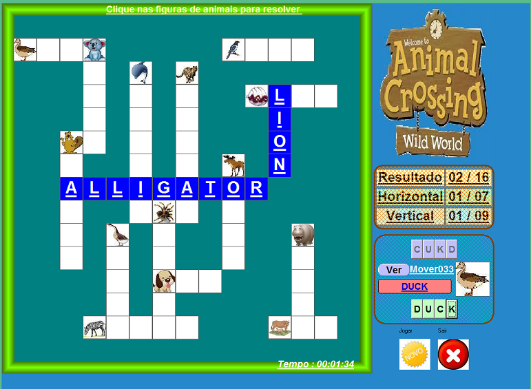 JOGO Palavras Cruzadas - Wordwall 